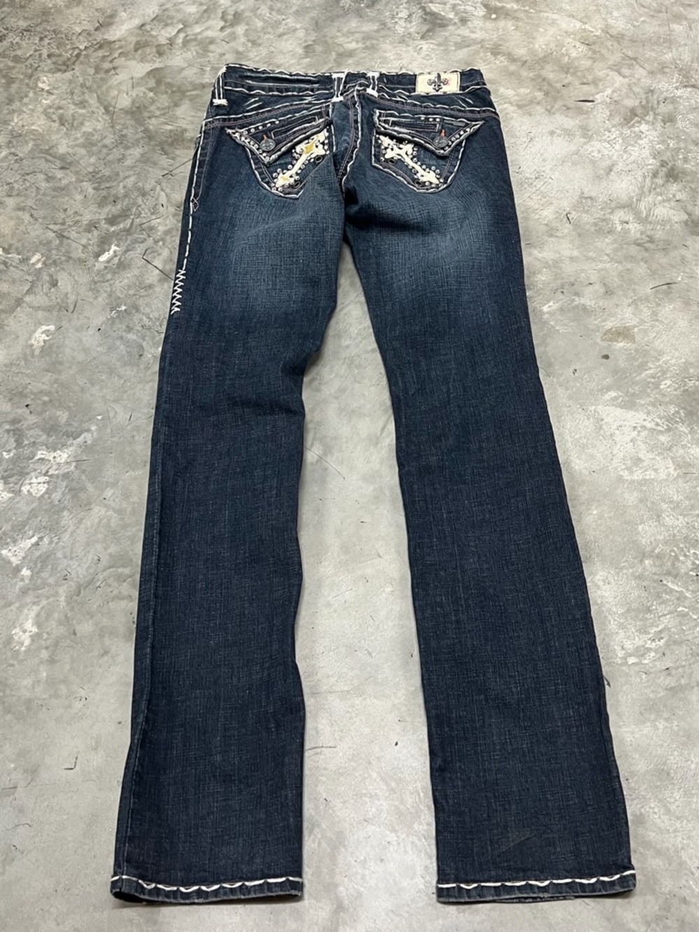 Laguna Beach Embellished Bling Straight Skinny Jeans Size 30x34